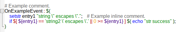 An example of Kawari code being highlighted with the UDL.