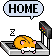 a GIF of a hamster sleeping on a treadmill with the text 'home'.